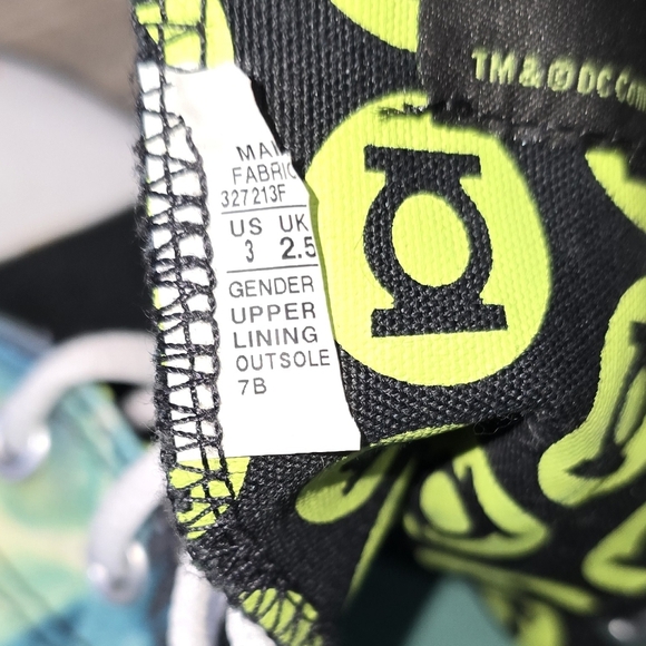 Converse Green Lantern DC Comics Chuck Taylor Sneakers Kids 3 - Picture 11 of 12